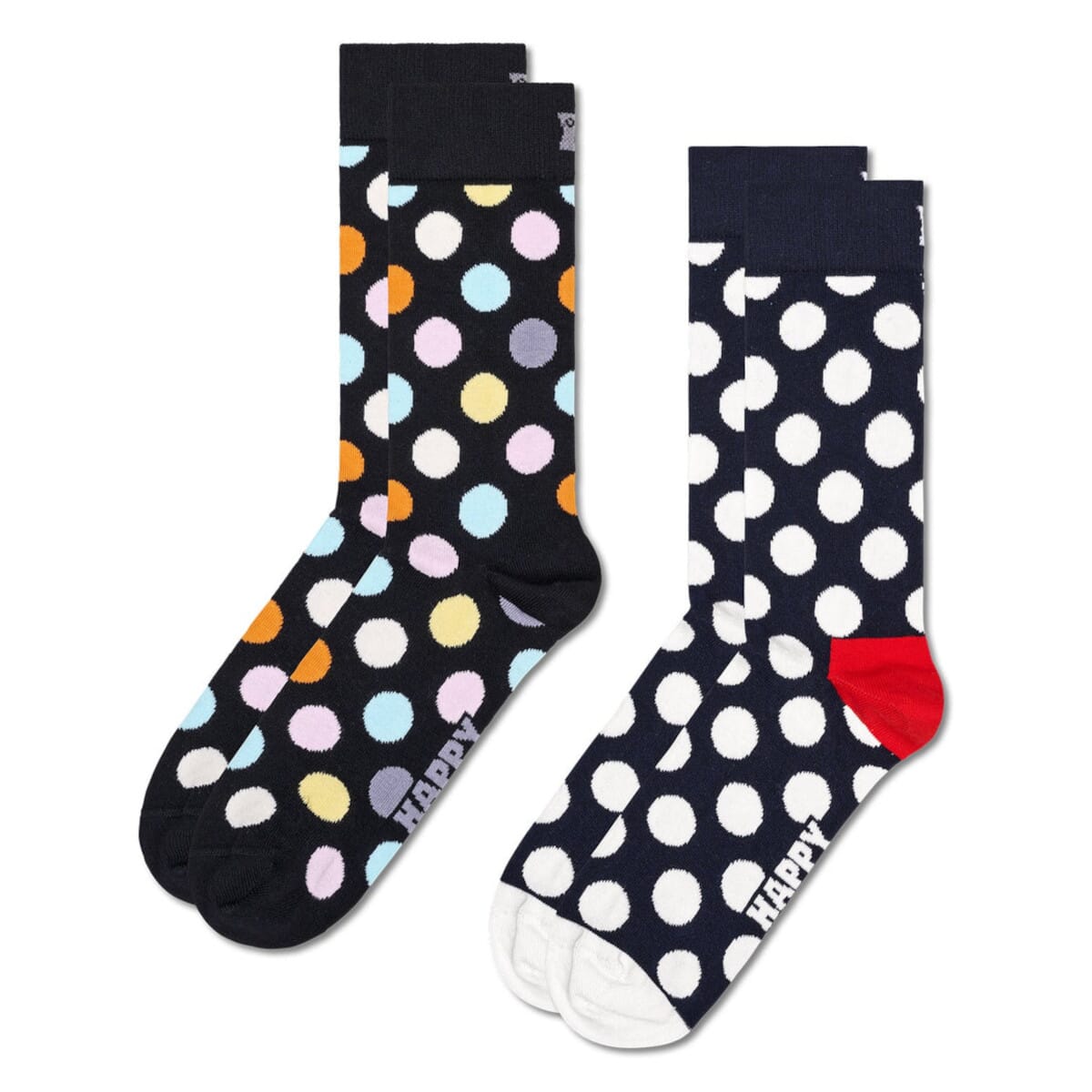 2-pack Classic Big Dot Crew Length Socks For Women And Men