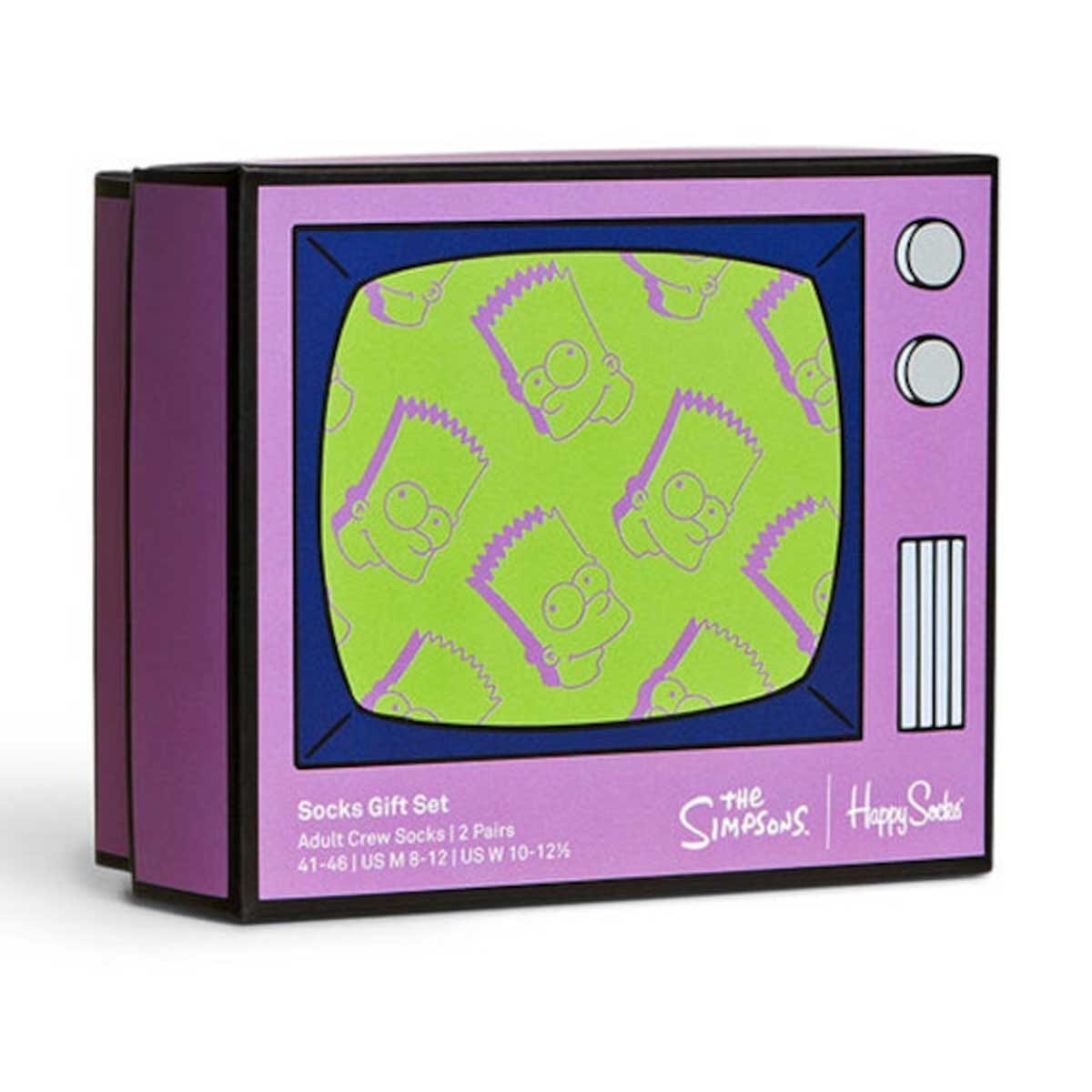 2-pack The Simpsons Crew Length Socks Gift Set For Women And Men