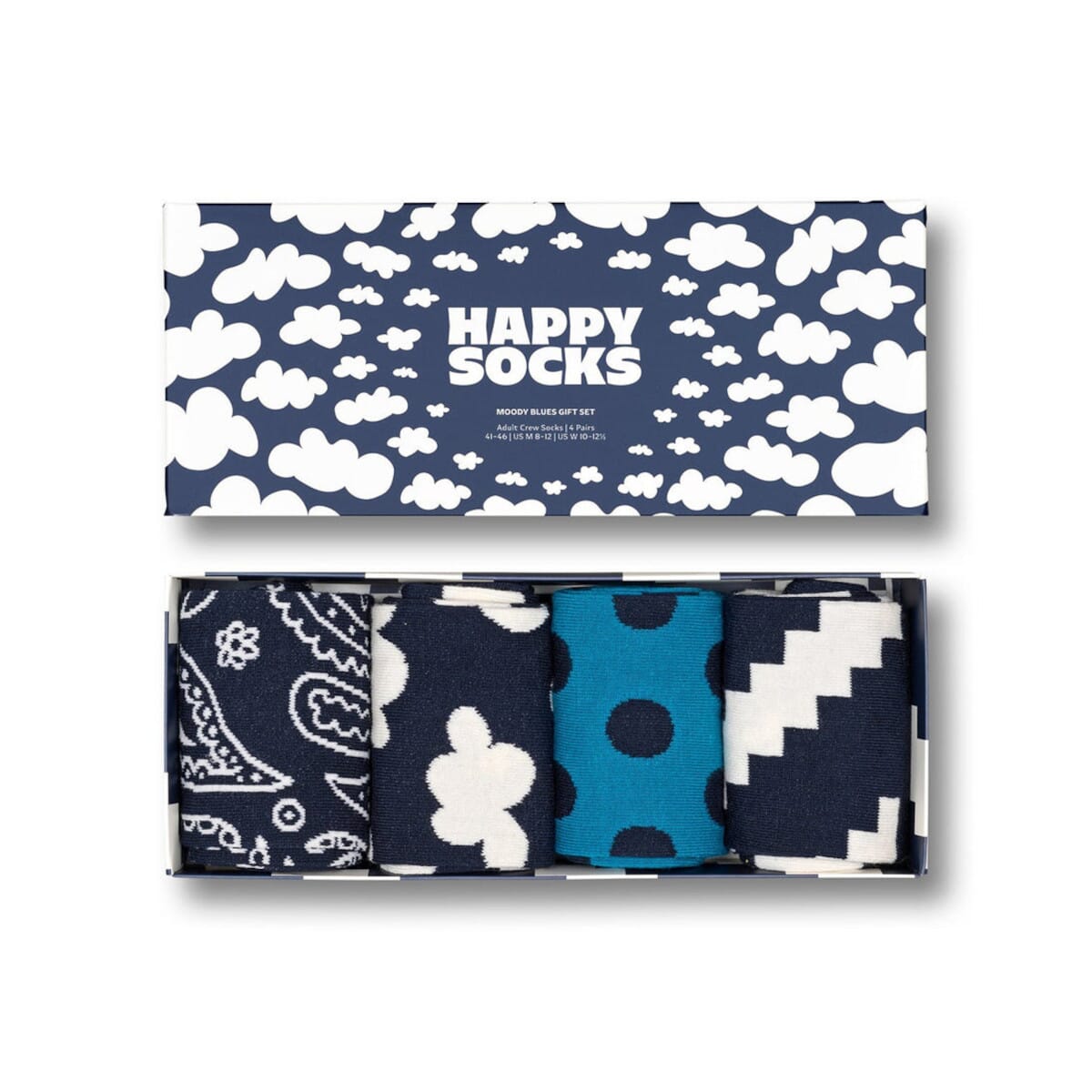 4-pack Moody Blues Crew Length Socks Gift Set For Women And Men