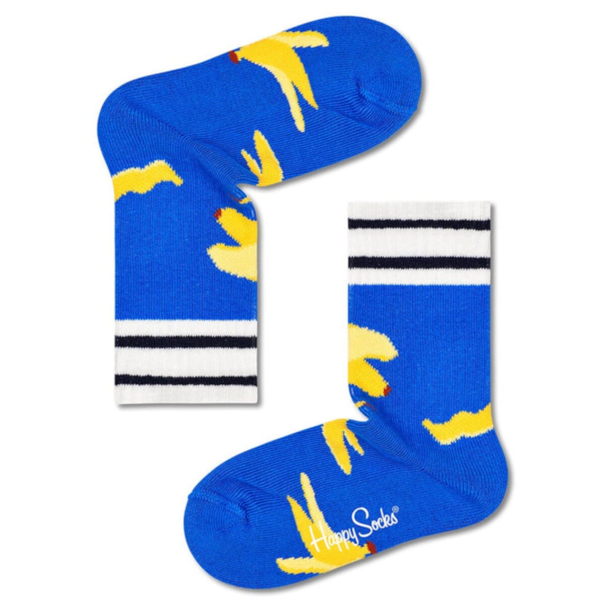 Banana Break Rib Crew Length Socks For Kids