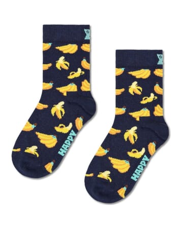 Banana Crew Length Socks For Kids