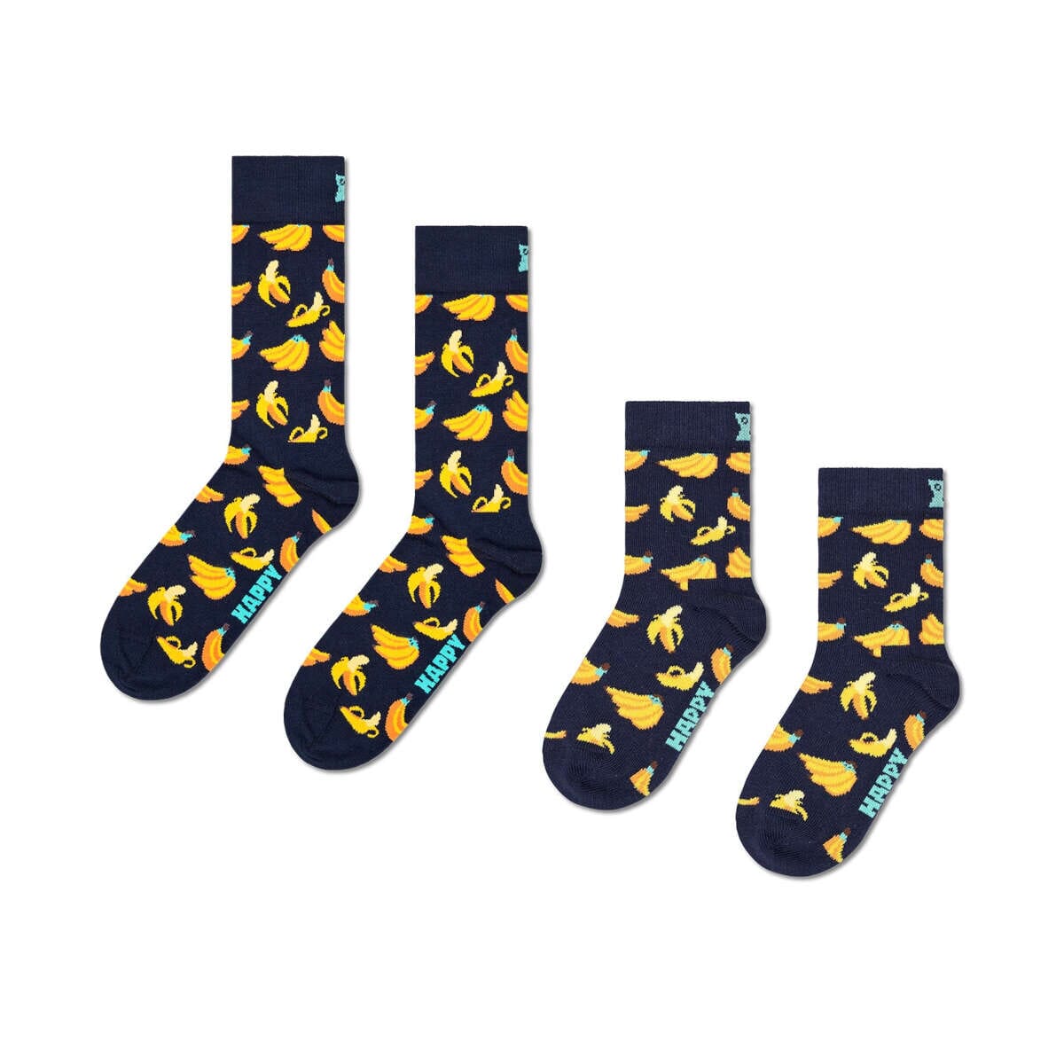 Mini & Me: Matching Banana Sock Set for Kids & Adults