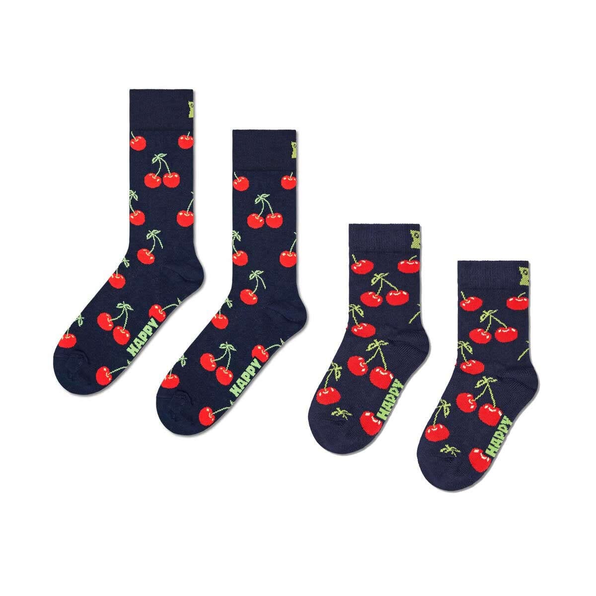 Mini & Me: Matching Cherry Sock Set for Kids & Adults