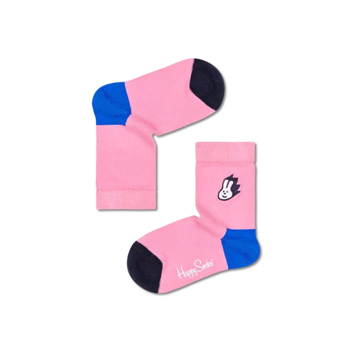 Bunny Embroidery Crew Length Socks For Kids