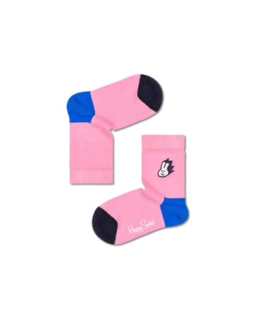 Bunny Embroidery Crew Length Socks For Kids