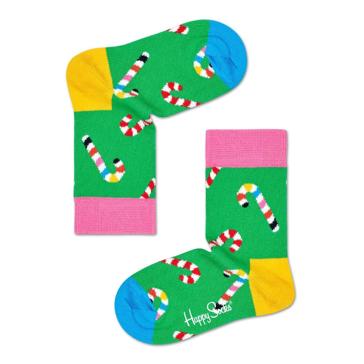 Candy Cane Crew Length Socks For Kids