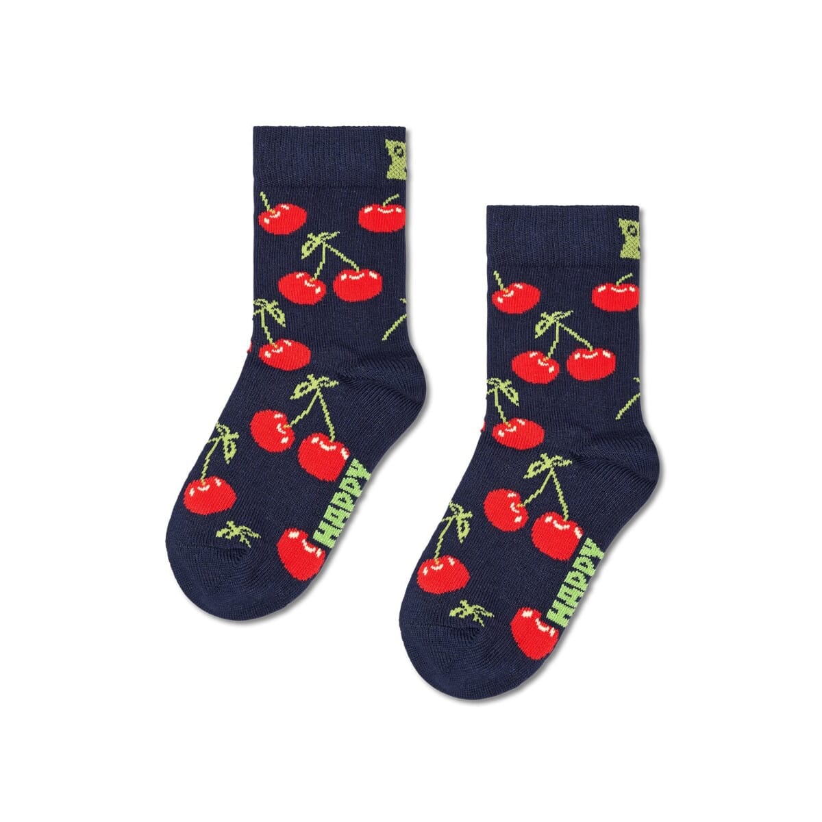 Cherry Crew Length Socks For Kids