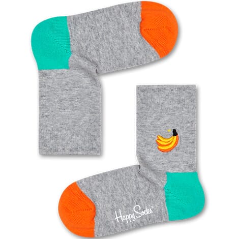 Kids Banana Embroidery Sock