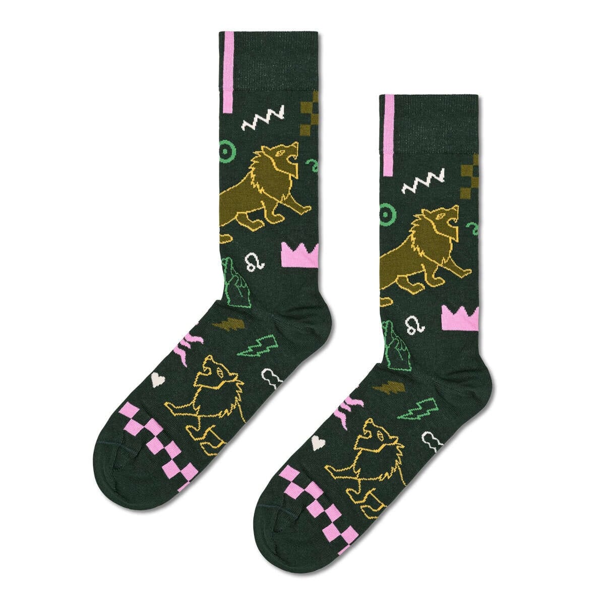 Leo Crew Length Socks for Women and Men