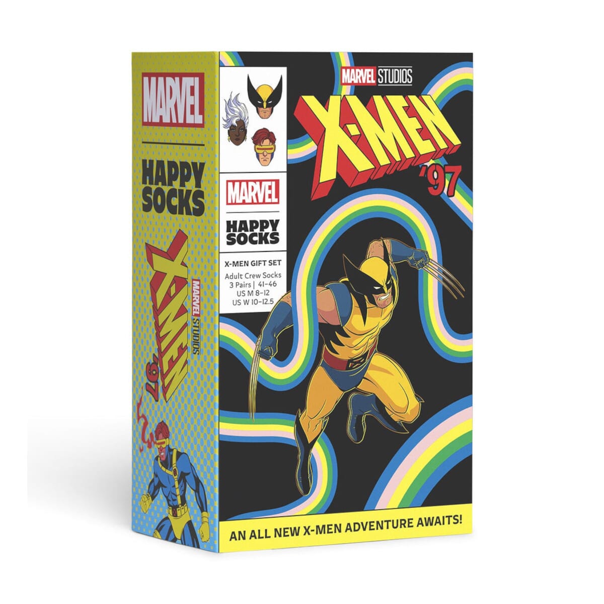 Marvel X Men 3-pack Crew Length Socks Gift Set For Women And Men