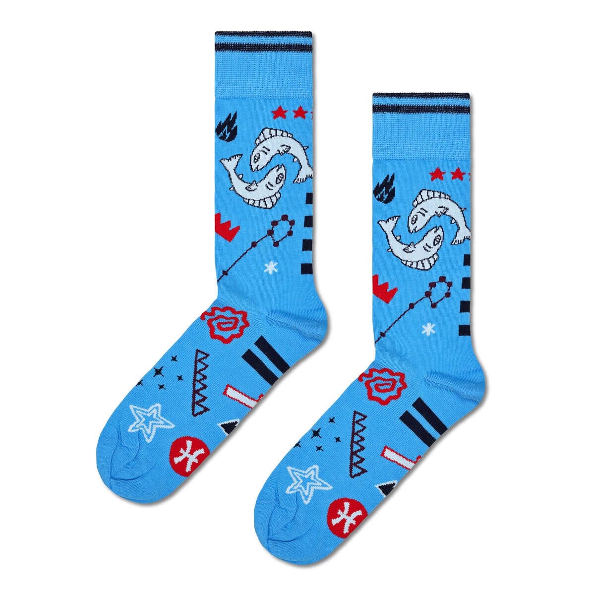 Pisces Crew Length Socks for Women and Men