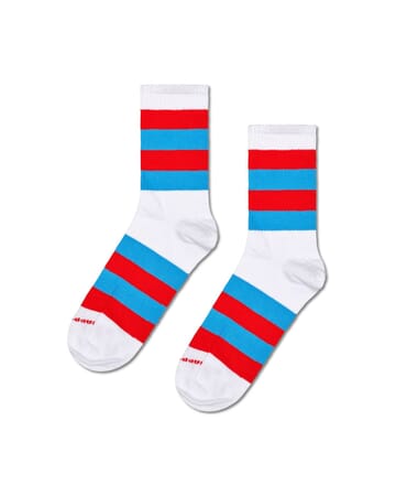 Stripe It Calf Length Socks For Women And Men
