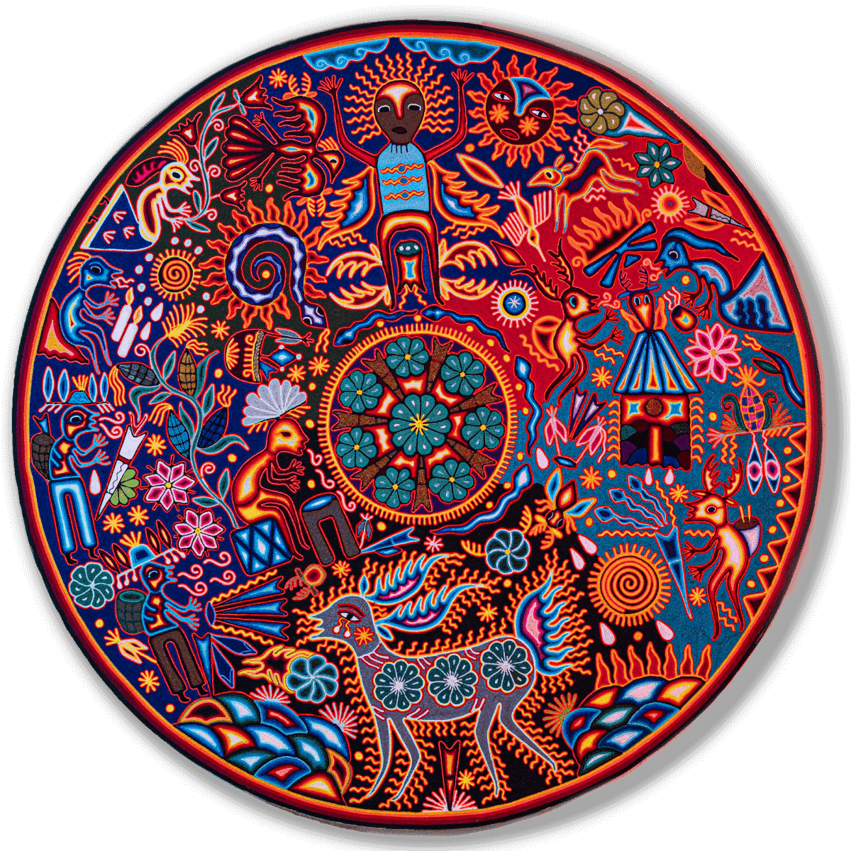 Original Maymi Benítez Sánchez Huichol Art From Nayarit, Mexico.